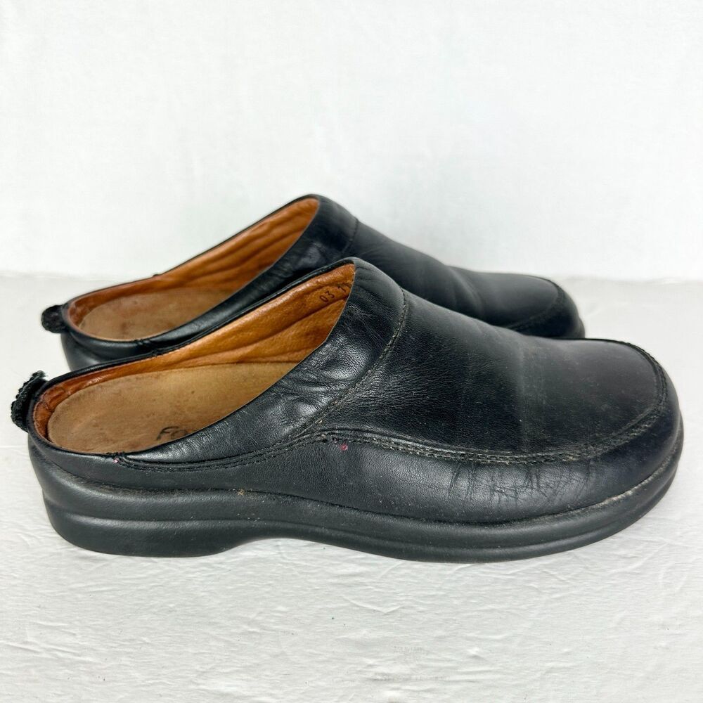 Birkenstock Footprints Ashby Leather Clog Mule Size 39 US 8-8.5 Black Slip On - Picture 2 of 8